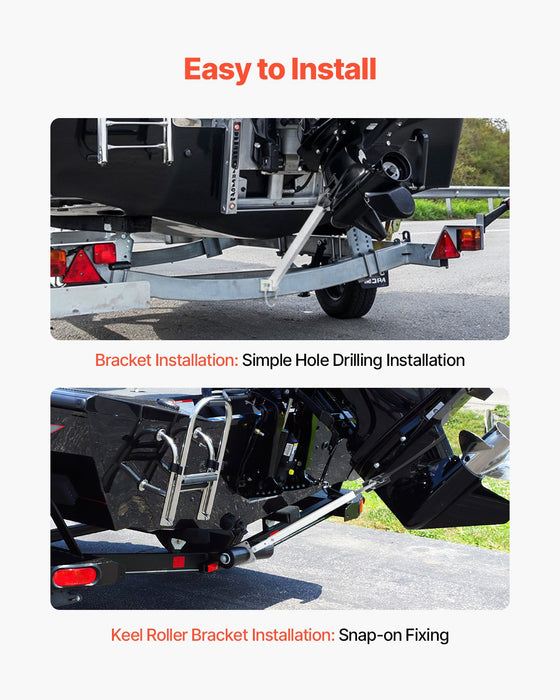 VEVOR Transom Saver, 23-35 in, Adjustable Boat Transom Saver with Composite Head, Corrosion-Resistant Easy-to-Install Transom Savers for Less Than 100 HP Outboard Motor , Fit for Roller & Trailer