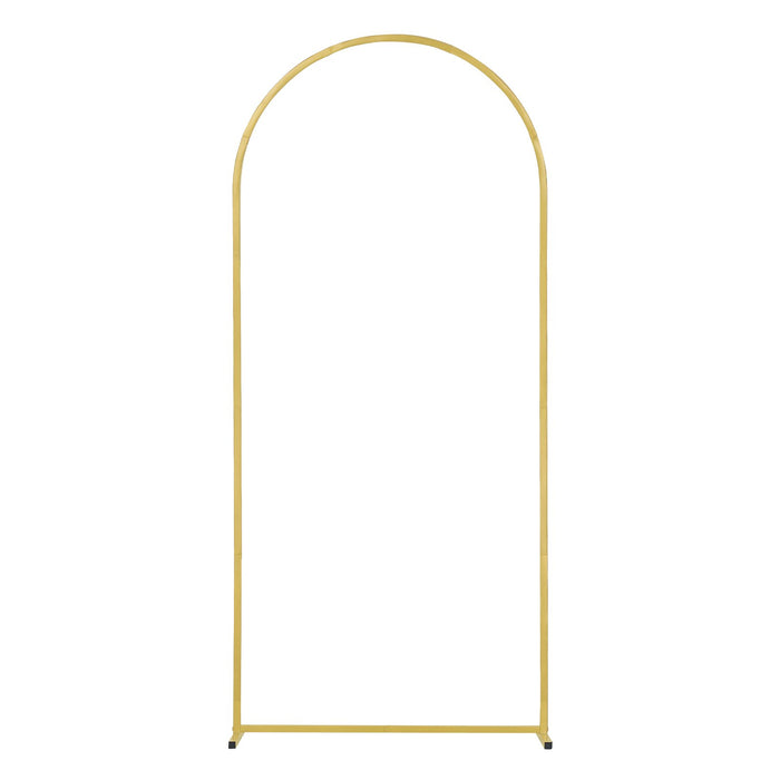 VEVOR Wedding Arch Backdrop Stand, Set of 3, Metal Stable Stand with Case Connection & Chassis Crossbar Design, Easy-to-Assemble Gold Stand with Premium Metal, Fit for Birthday, Celebration, Holiday