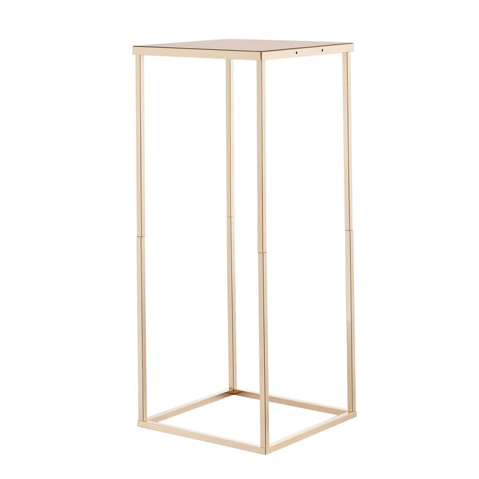Wedding Flower Stand, 10PCS 60cm Column Flower Stand, Floral Stands with Metal Laminate, Gold Rectangular Floral Display Rack for Wedding, Party, Birthday, Home,  Gold Centerpiece Stands