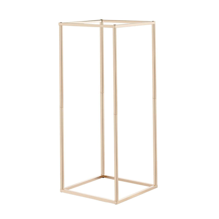 Wedding Flower Stand, 10PCS 60cm Column Flower Stand, Floral Stands with Hidden Screw, Rectangular Cubic Floral Display Rack for Wedding, Party, Birthday, Home, Gold Centerpiece Stands
