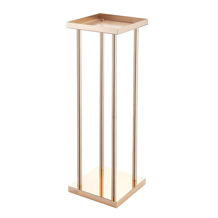 Wedding Flower Stand, 10PCS 60cm Column Flower Stand, Floral Stands with Metal Laminate, Cylindrical Cubic Floral Display Rack for Wedding, Party, Birthday, Home, Gold Centerpiece Stands