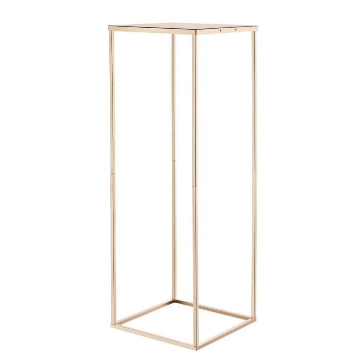 Wedding Flower Stand, 10PCS 80cm Column Flower Stand, Floral Stands with Metal Laminate, Gold Rectangular Floral Display Rack for Wedding, Party, Birthday, Home,  Gold Centerpiece Stands