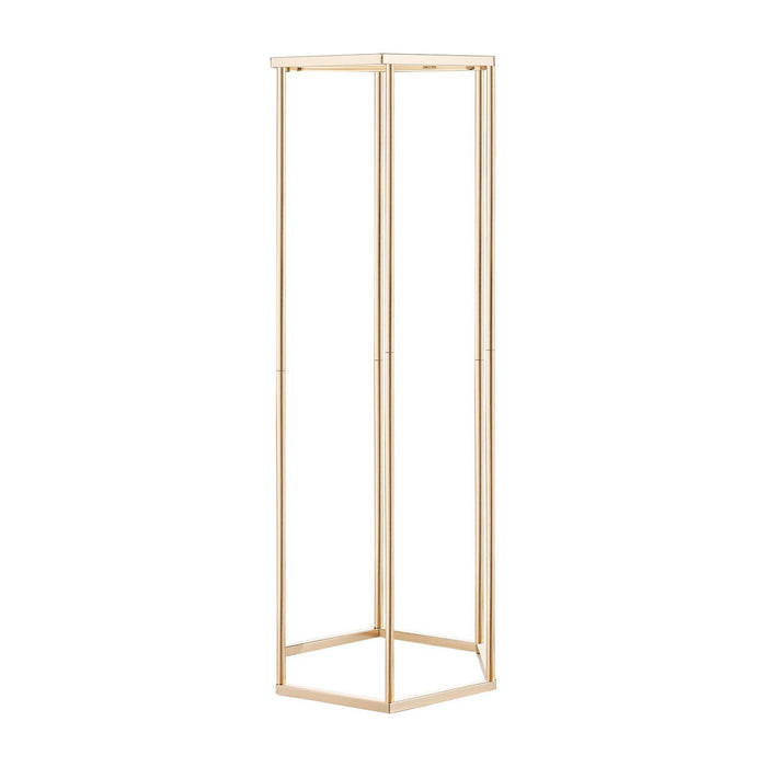 Wedding Flower Stand, 10PCS 80cm Column Flower Stand, Floral Stands with Acrylic Laminate, Hexagonal Cubic Floral Display Rack for Wedding, Party, Birthday, Home, Gold Centerpiece Stands