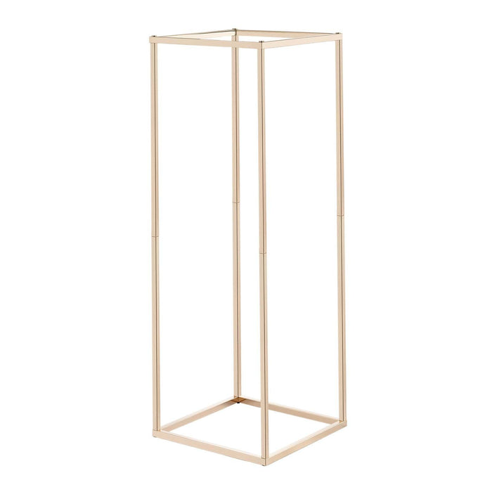 Wedding Flower Stand, 10PCS 80cm Column Flower Stand, Floral Stands with Hidden Screw, Rectangular Cubic Floral Display Rack for Wedding, Party, Birthday, Home, Gold Centerpiece Stands