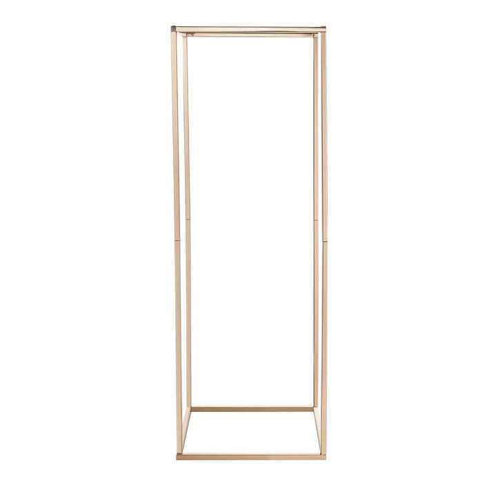 Wedding Flower Stand, 10PCS 80cm Column Flower Stand, Floral Stands with Hidden Screw, Rectangular Cubic Floral Display Rack for Wedding, Party, Birthday, Home, Gold Centerpiece Stands