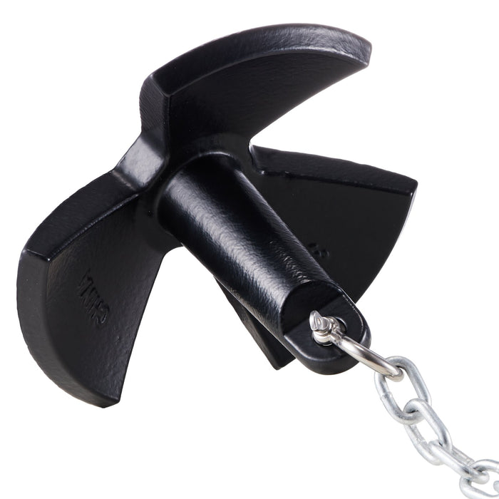 VEVOR River Anchor 30LB Boat Anchor Cast Iron Black Vinyl-Coated Mushroom Anchor