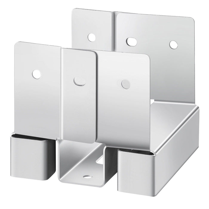 4x4 Post Base 10 Pcs, Inner Size 3.53x3.56inch/89.6x90.5mm Concrete Post Anchor, Heavy-Duty Zinc-Plated Carbon Steel Posts Brackets with 1 Inch Standoff Elevation, for Concrete Pergolas Patios