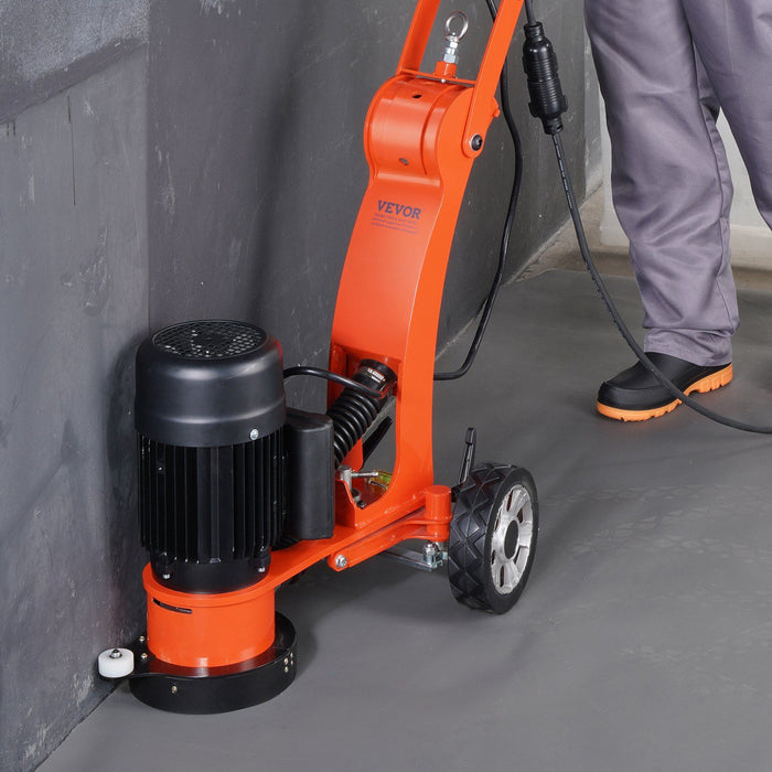 Electric Concrete Floor Grinder 7" Walk-Behind Grinder 2.0HP Concrete Floor Polisher, 1500W Grinding Machine, 1400RPM Upgrade Brushless Motor Surfacing Grinder for Granite/Marble/Stones