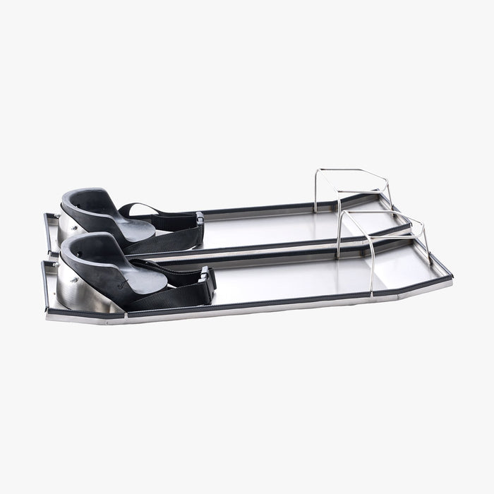 VEVOR Concrete Knee Boards Stainless Steel, 30'' x 8'' Concrete Sliders, Knee Boards For Concrete, Concrete Knee Pads Moving Sliders, with Knee Pads & Board Straps for Cement and Concrete Finishing