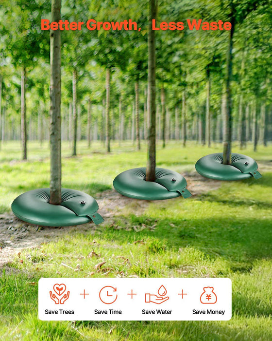 Tree Watering Rings, 4 Pcs 20 Gallons Tree Watering Bags, 6-9 Hours Slow Release, Refillable Planting Water Bags, Water Saving, Heavy Duty Watering System for Shrub Tree Root Drip Irrigation