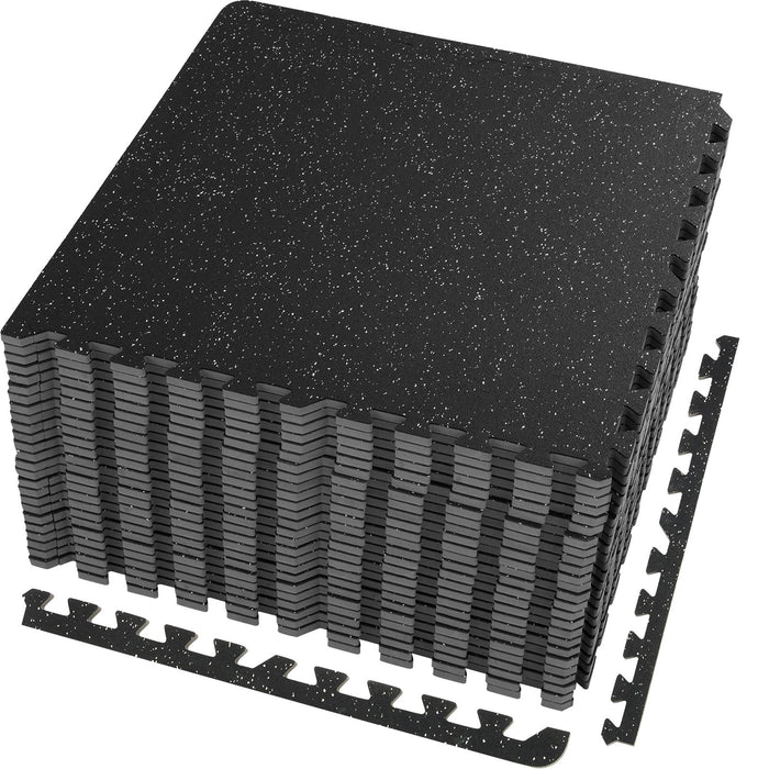 VEVOR EVA Interlocking Foam Floor Mats, 0.56 in Thickened 25 Pcs Puzzle Rubber Tiles, 24 x 24 in Exercise Floor Mat for Workout & Fitness, Heavy Duty Flooring Mats for Home, Gym, Office-100 Sq Ft