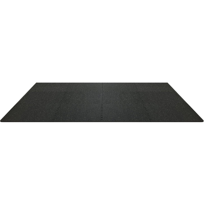 VEVOR 12 PCS 14 mm Thick Gym Floor Mats, 24" x 24" EVA Foam & Rubber Top Interlocking Workout Floor Mats with 4.5 m² Coverage, Waterproof Exercise Puzzle Flooring for Gym, Home, Garage, Basemen