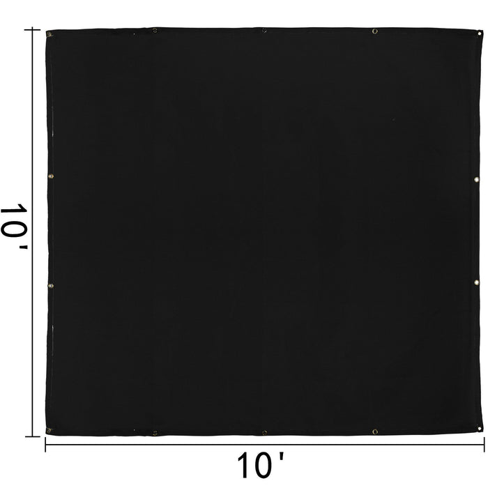 VEVOR 10 x 10 Ft Welding Blanket Black Fiberglass Blanket Portable Fiberglass Fire Retardant Blanket Welding Mat Welding Fireproof Thermal Resistant Insulation With Carry Bag