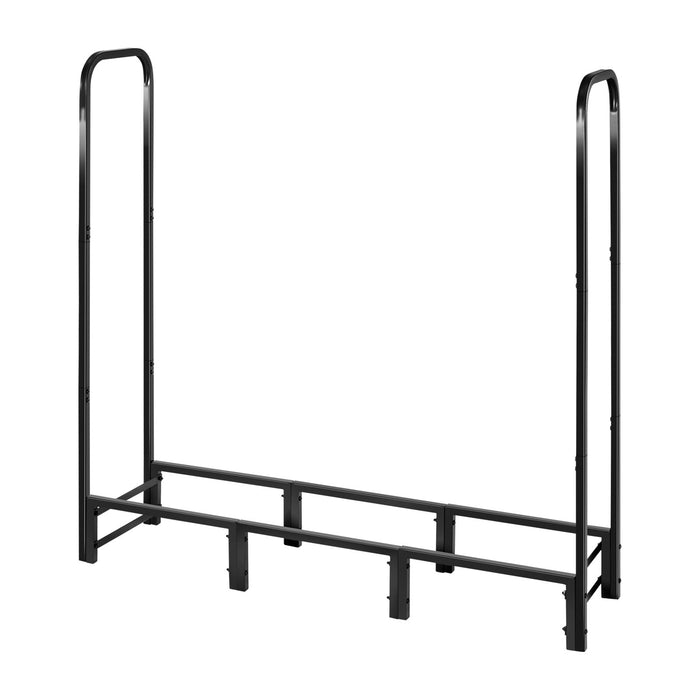 VEVOR Firewood Rack with Waterproof Cover, 1.22m Outdoor Firewood Holder, 1/4 Cord Storage Metal Log Holder, 400lb Max Weight Capacity, Full Covered, Powder-Coated Wood Storage Rack for Fireplace Deck