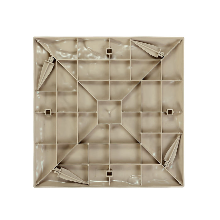 VEVOR Garden Stepping Stones, 16Pcs 39.5x39.5 cm, Decorative Stepping Stones with Stakes, Weather-Resistant Plastic Pathway Pavers, Smooth Surface, Outdoor Walkway for Lawn Patio Landscape, Beige