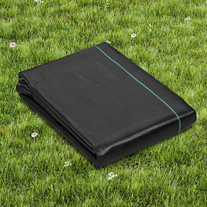 Weed Barrier Landscape Fabric, 4*50FT Heavy Duty Garden Weed Fabric, Woven PP Weed Control Fabric, Driveway Fabric, Geotextile Fabric for Landscaping, Ground Cover, Weed Blocker Weed Mat, Black