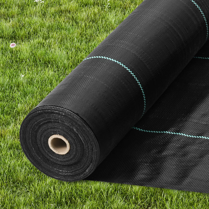 VEVOR Weed Barrier Landscape Fabric, 6*300FT Heavy Duty Garden Weed Fabric, Woven PP Weed Control Fabric, Driveway Fabric, Geotextile Fabric for Landscaping, Ground Cover, Weed Blocker Weed Mat, Black