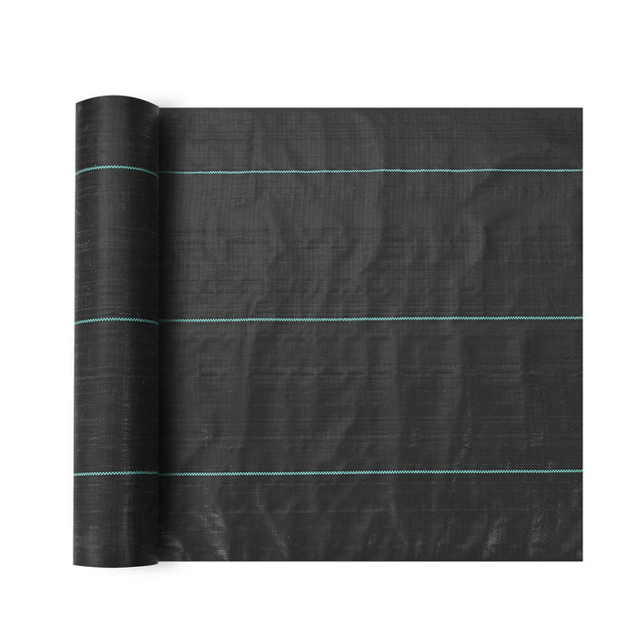 VEVOR Weed Barrier Landscape Fabric, 6*300FT Heavy Duty Garden Weed Fabric, Woven PP Weed Control Fabric, Driveway Fabric, Geotextile Fabric for Landscaping, Ground Cover, Weed Blocker Weed Mat, Black