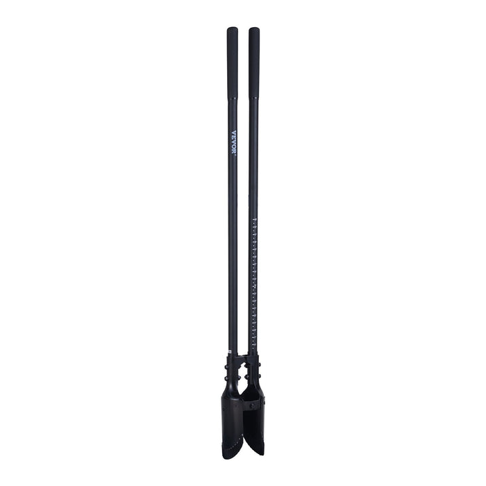 VEVOR Post Hole Digger, Heavy Duty Post Hole Digger with Fiberglass Handle, Manual Hole Digger with Scale Markings and Metal Blade, Post Hole Digger Tool for Digging Gardening and Outdoors, 1460 mm