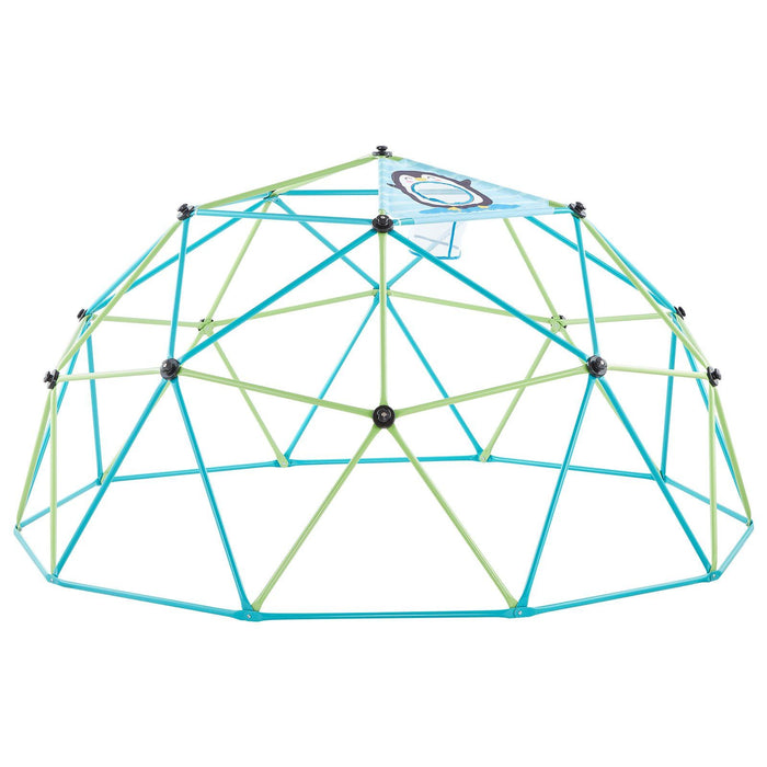 Climbing Dome, 305cm Geometric Dome Climber for Kids, 453kg Loading Jungle Gym Playground with Octopus Net & 2 Basketballs, Easy-Assembly Outdoor Backyard Climbing Toys - Gift for Boys Girls