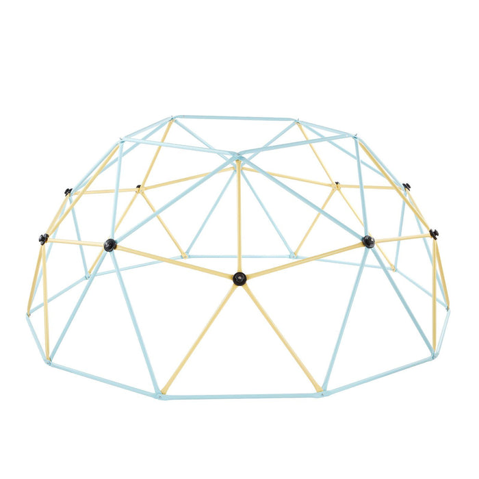Climbing Dome, 305cm Geometric Dome Climber, 453kg Loading Jungle Gym Playground with 2 Basketballs & Octopus Net, Easy-Assembly Outdoor Backyard Climbing Equipment for Kids 3 to 10 Years Old