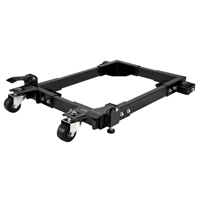 Mobile Base, 680.3 kg Capacity, Adjustable from 457.2 x 609.6 mm to 673.1 x 800.7 mm, Heavy Duty Universal Mobile Base Stand with Swivel Wheels, for Woodworking Equipment, Bandsaw, Power Tools