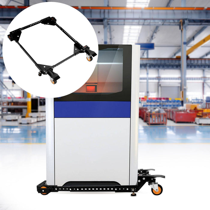 Mobile Base, 295.5 kg Capacity, Adjustable from 304 x 304 mm to 914 x 914 mm, Heavy Duty Universal Mobile Base Stand with Swivel Wheels, for Woodworking Equipment, Bandsaw, Power Tools, Machines