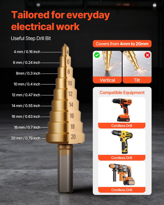 VEVOR Knockout Punch Set, 12.7 to 50.8mm SLUG-Buster Ratchet Knockout Set, Ratchet Wrench Knockouts Punch Sets for Aluminum, Mild steel, Fiberglass, Plastics, 6 Die Sizes, 40Cr Steel Ko Tool Kit