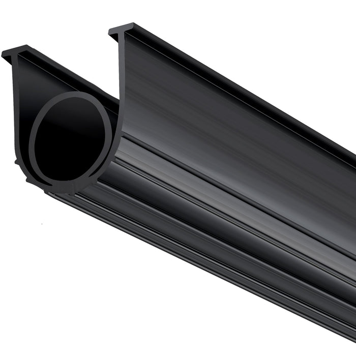 VEVOR Garage Door Seals Bottom Rubber, U Shape +O Ring Combination Garage Door Bottom Weather Seal, 20ft Weatherproofing Garage Door Seal, 5/16 inch T-ends and 3 3/4 inch Width, for Doors, Black