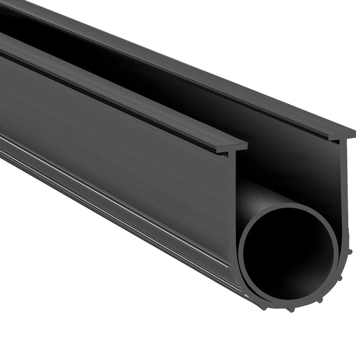 VEVOR Garage Door Seals Bottom Rubber, U Shape +O Ring Combination Garage Door Bottom Weather Seal, 20ft Weatherproofing Garage Door Seal, 5/16 inch T-ends and 3 3/4 inch Width, for Doors, Black