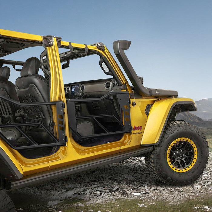 Jeep Tube Doors, 4-Door, Adventure Style Jeep Tubular Door with Heavy-Duty Hinges & OE Latch, Jeep Doors with Rubber Pads & Toughened Steel Tube, Fit for 2007-2018 Jeep Wrangler JK