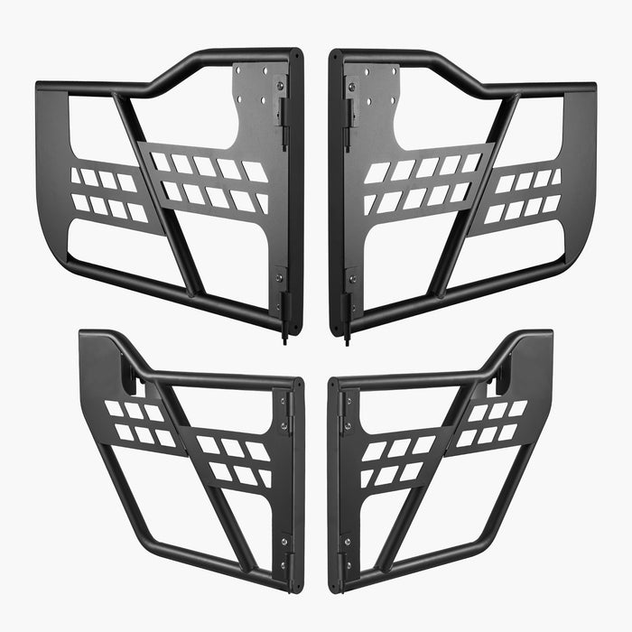 VEVOR Jeep Tube Doors, 4-Door, Hunting Style Jeep Tubular Door with Heavy-Duty Hinges & OE Latch, Jeep Doors with Rubber Pads, Fit for 2018-2024 Jeep Wrangler JL & 2020-2024 Jeep Gladiator JT
