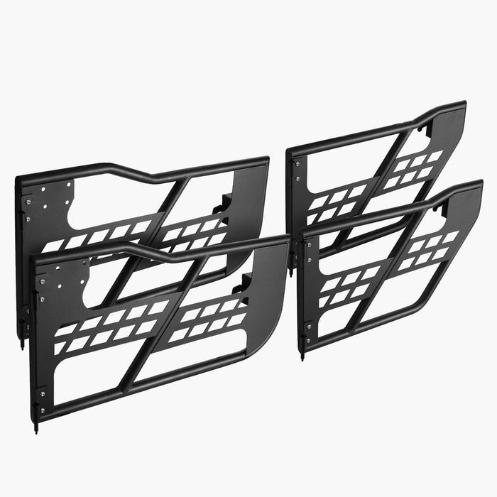 VEVOR Jeep Tube Doors, 4-Door, Hunting Style Jeep Tubular Door with Heavy-Duty Hinges & OE Latch, Jeep Doors with Rubber Pads, Fit for 2018-2024 Jeep Wrangler JL & 2020-2024 Jeep Gladiator JT