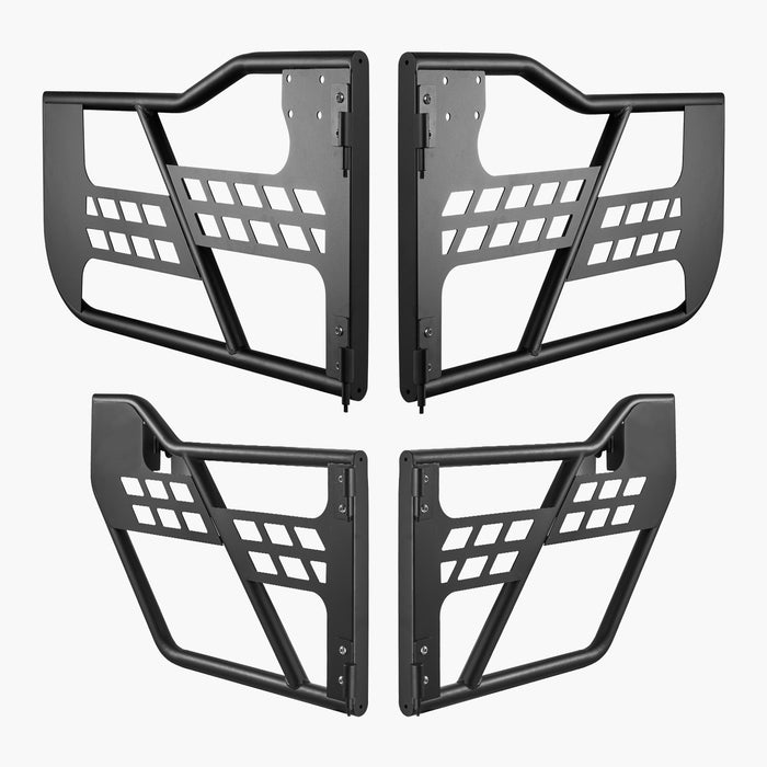 VEVOR Jeep Tube Doors, 4-Door, Hunting Style Jeep Tubular Door with Heavy-Duty Hinges & OE Latch, Jeep Doors with Rubber Pads, Fit for 2018-2024 Jeep Wrangler JL & 2020-2024 Jeep Gladiator JT