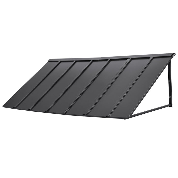 Fixed Metal Awning 2032 × 910 mm, Window Awning Door Canopy, Stable Triangle Steel Frame Exterior Awnings Rain, and Snow Sunlight Protection for Door Entrance, Windows, Porches, Balconies