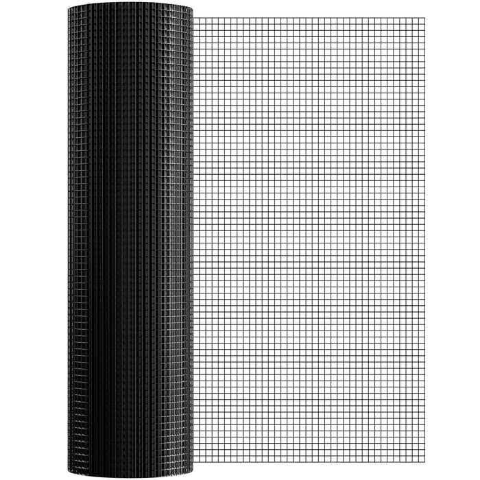 VEVOR Hardware Cloth, 36'' x 50' Galvanized Wire Mesh Roll, 19 Gauge Chicken Wire Fence Roll, Vinyl Coating Metal Wire Mesh for Chicken Coop Barrier, Rabbit Snake Fences, Poultry Enclosures