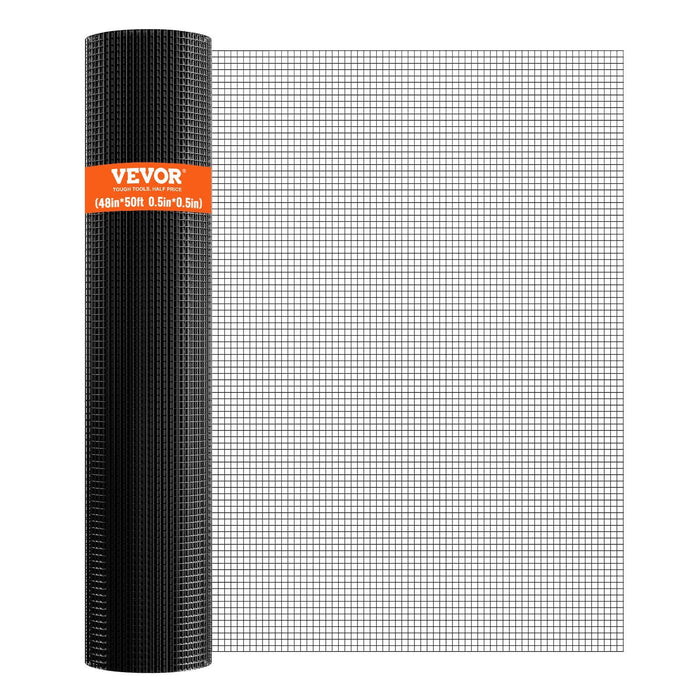 Hardware Cloth, 48'' x 50' Galvanized Wire Mesh Roll, 19 Gauge Chicken Wire Fence Roll, Vinyl Coating Metal Wire Mesh for Chicken Coop Barrier, Rabbit Snake Fences, Poultry Enclosures