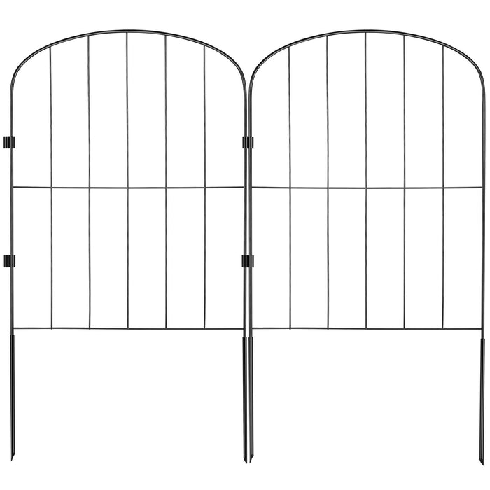 VEVOR Garden Fence, No Dig Fence 61 x 33 cm Animal Barrier Fence, Underground Decorative Garden Fencing with 5.08 cm Spike Spacing, Metal Dog Fence for the Yard and Outdoor Patio, 10 Pack