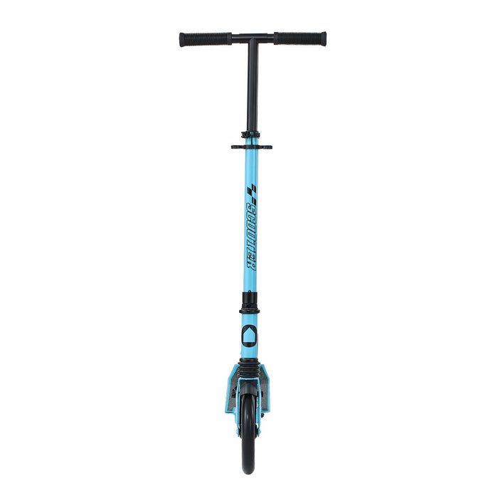 Kick Scooter for Kids Ages 8+, Teens & Adults, 2-Wheel Toddler Scooter with Adjustable Height Handlebar, Wide Anti-Slip Deck, Foldable Lightweight for Boys & Girls up to 99.8 kg, Blue + Black