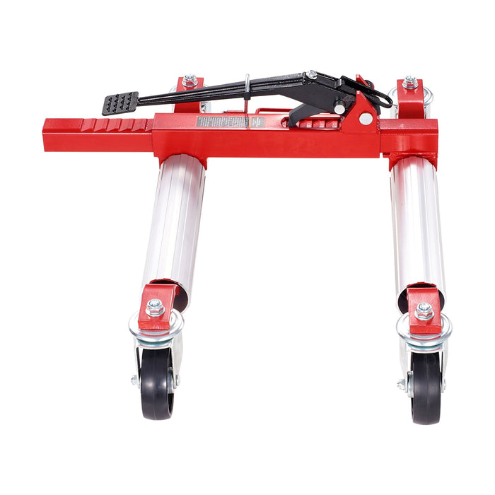 VEVOR Wheel Dolly, Max Capacity 1500 Lbs Car Dolly, Car Jack Dolly Lifter with 360° Rotatable Wheels, Heavy Duty Vehicle Positioning Ratchet Tire Jack, for Vehicle Car Auto Repair Moving