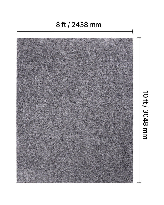 Indoor Plush Area Rugs, 2.44 x 3.05m Plush Carpet, Area Rugs Furry with Long Plushs Pile, Thick & Durable High-Pile Rug for High-Traffic Areas, Non-Shedding & Non-Slip Backing, Blue-Gray