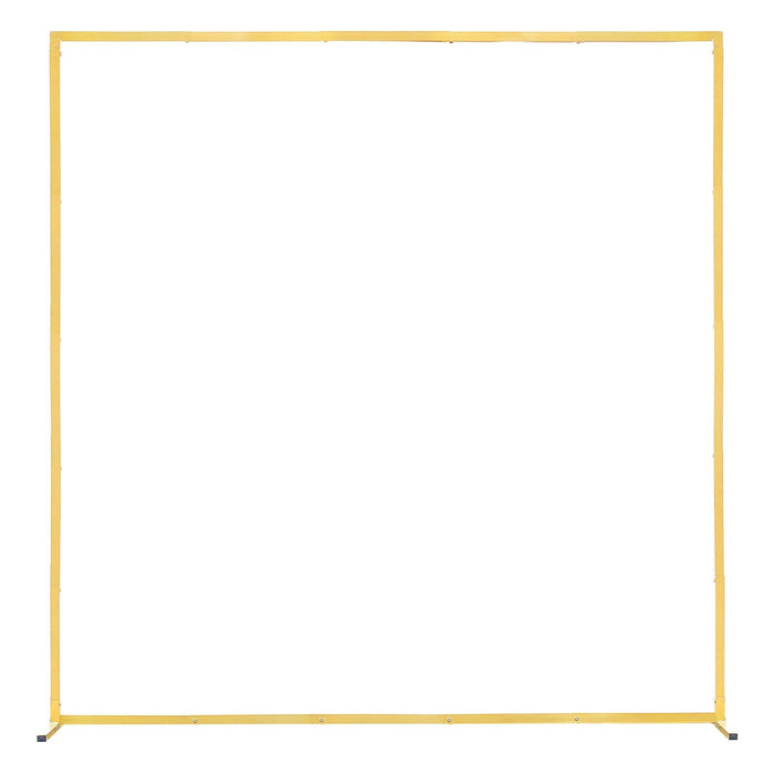 Arch Backdrop Stand, 2 x 2 m, Stable Structure, Easy Assembly, Square Gold Metal Arch Backdrop Stand for Wedding, Birthday Party, Graduation, Holiday Celebration, and Ceremony Decoration