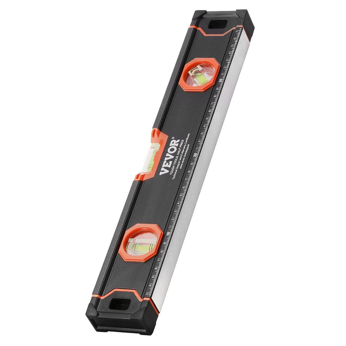 6-Piece Torpedo Level, 2000/1200/800/600/400/250 mm Box Levels Set, Bubble Vials Ruler for 45/90/180 Degree, Shock-Proof Aluminum Alloy Magnetic Leveler Tool, SAE/Metric Scale(250-mm has magnet)