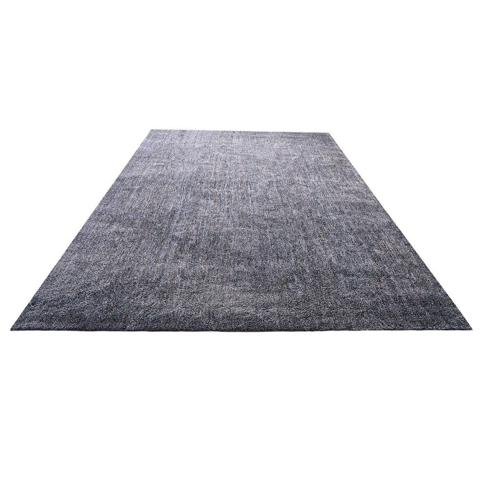 Indoor Plush Area Rugs, 2.74 x 3.66 m Plush Carpet, Area Rugs Furry with Long Plushs Pile, Thick & Durable High-Pile Rug for High-Traffic Areas, Non-Shedding & Non-Slip Backing, Blue-Gray