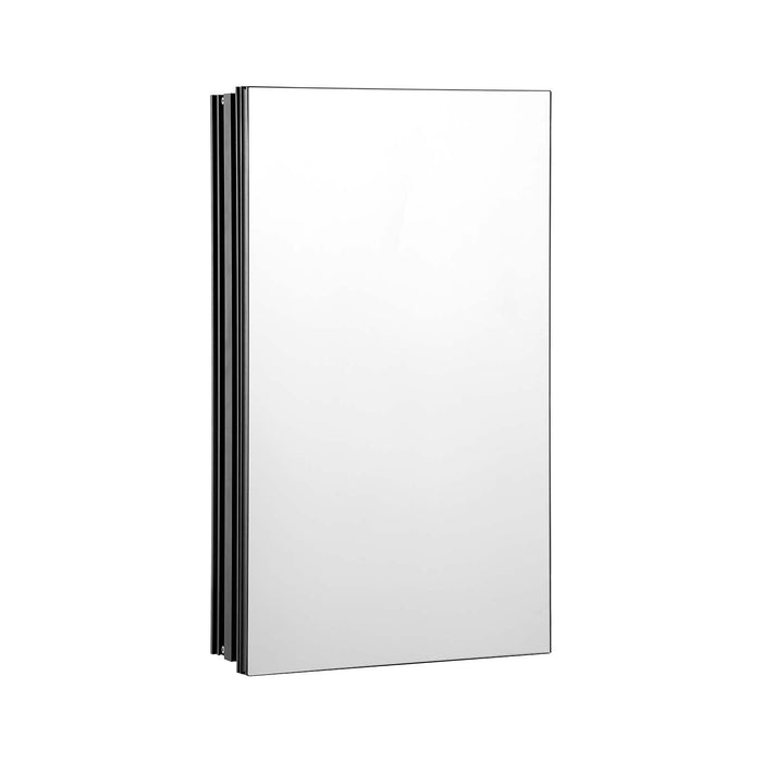 Medicine Cabinet, 14 x 24 inches, Medicine Cabinet for Bathroom with Mirror,  Aluminum Frame Bathroom Wall Cabinet, 2-layer Adjustable Shelves, Recessed & Wall-mounted Installation