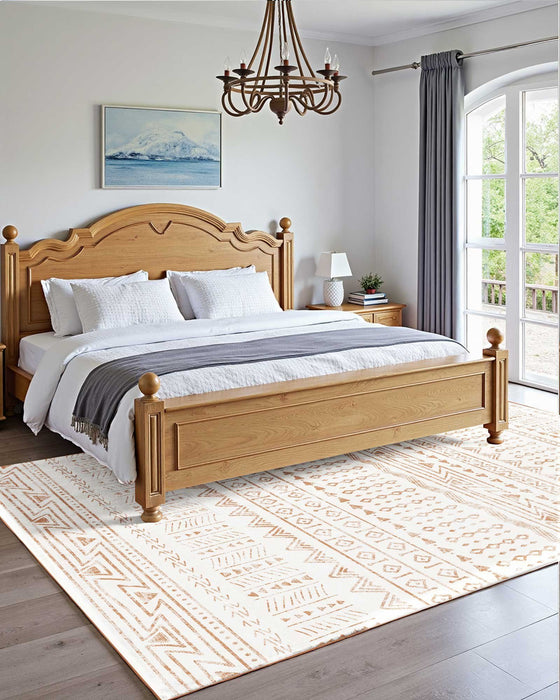 Area Rug, 1524x2438.4mm Large Washable Rug, Non-Slip Tear-Resistant Soft Carpet, Pet & Child Friendly Modern Area Rugs, Indoor Mat for Bedroom, Office, Living Room, Kids Room, Entryway, Beige