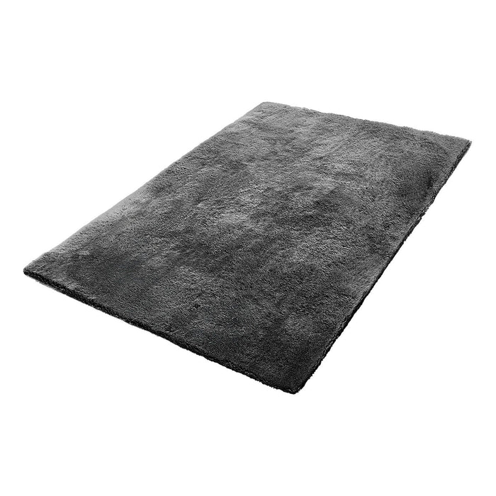 Indoor Plush Area Rugs, 1.52 x 2.44 m Soft Plush Carpet, Furry Shag Area Rugs for Living Room, Bedroom, Sunroom, Modern Home Decor Aesthetic, Non-Shedding, Non-Woven, Slip-Resistant, Dark Gray