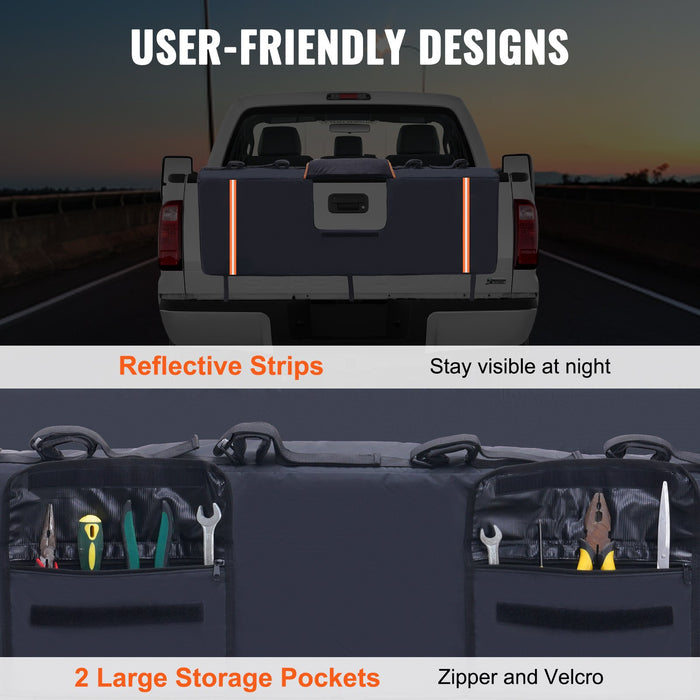 VEVOR 53-inch Tailgate Pad 5-Bike Pickup Truck Bed Tailgate Pad Protector Cover