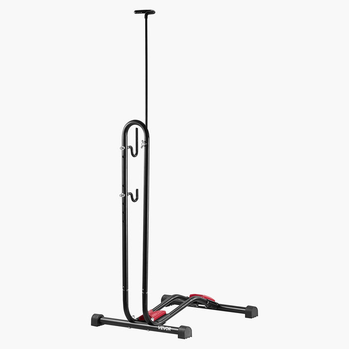 VEVOR Bike Rack, Upright Bike Stand Floor for 406.4 to 700 mm Mountain & Road Bikes, Vertical & Horizontal Bicycle Stand for Secure Parking and Storage in Garage, Truck Bed, Indoor, Outdoor, Black