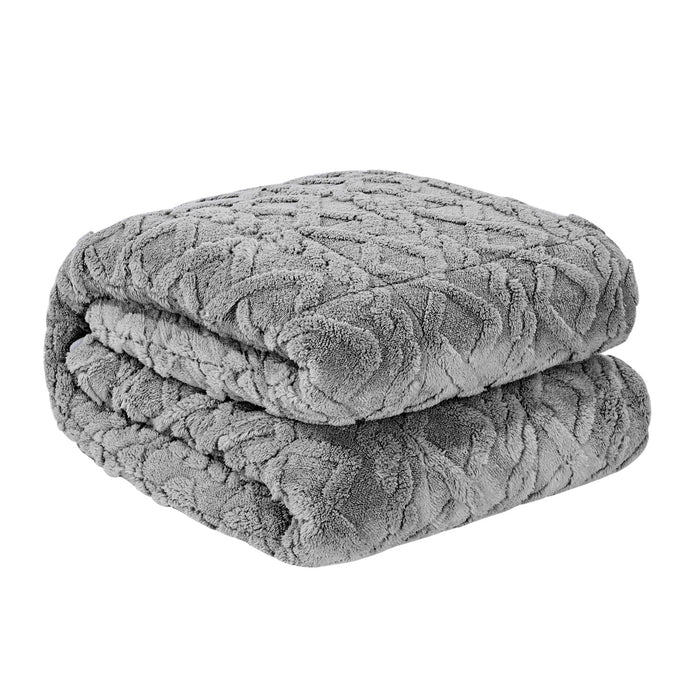 VEVOR Weighted Blanket, 9 kg, 1524 x 2032 mm Queen Size, Sherpa Fleece Heavy Blanket with Glass Beads, Soft Warm Cozy Fluffy Touch, for 90-113 kg Adults, Anxiety Stress Relief, Improve Sleep, Grey